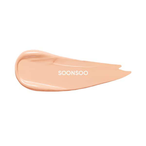 AMUSE SEOUL Dew Jelly Vegan Cushion Foundation (01 SOONSOO) - Full Coverage, Dewy Glow Finish, Lightweight, Long Lasting, Firming Texture, All Skin Types, Vegan, Korean Makeup