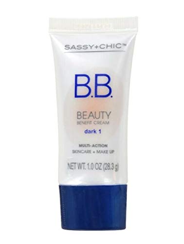 Sassy and Chic B.B. Cream, Multi action Skincare plus Makeup (Dark 1)