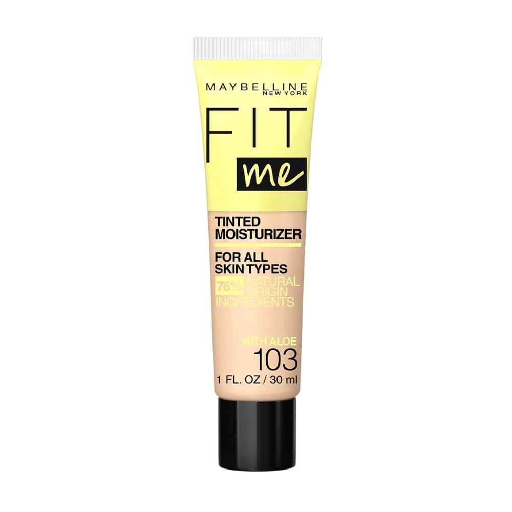 Maybelline Fit Me Tinted Moisturizer, Natural Coverage, Face Makeup, 322, 1 Count