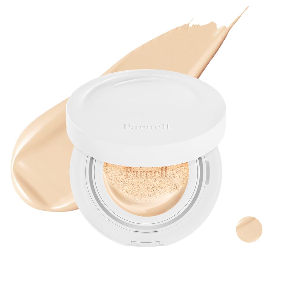 Parnell Cicamanu Serum Cushion - Moisturizing Foundation for Soothing, Coverage, Glass Skin and Lightweight for Sensitive and Dry Skin Pearl Skin (0.52 Fl Oz)(24N)