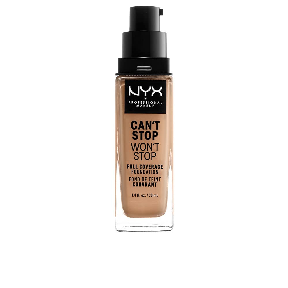 NYX PROFESSIONAL MAKEUP Can't Stop Won't Stop Foundation, 24h Full Coverage Matte Finish - Nude