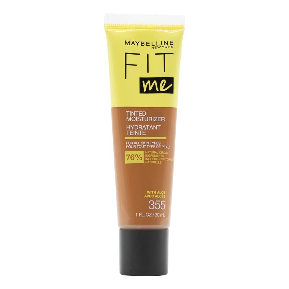 Maybelline Fit Me Tinted Moisturizer, Natural Coverage, Face Makeup, 322, 1 Count