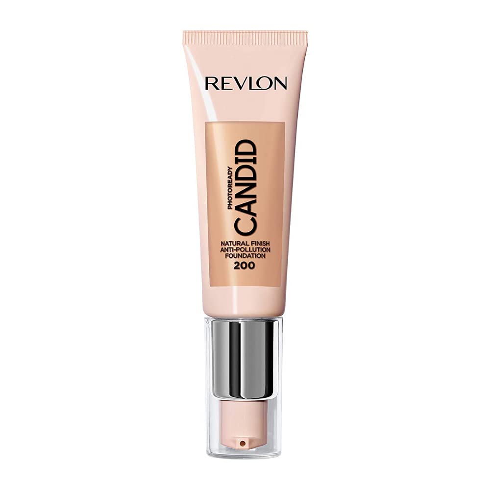 Revlon Liquid Foundation, Photo Ready Candid Face Makeup for Sensitive and Dry Skin, Longwear Sheer-Medium Coverage with Natural Glow Finish, 240 Natural Beige, 0.75 Oz