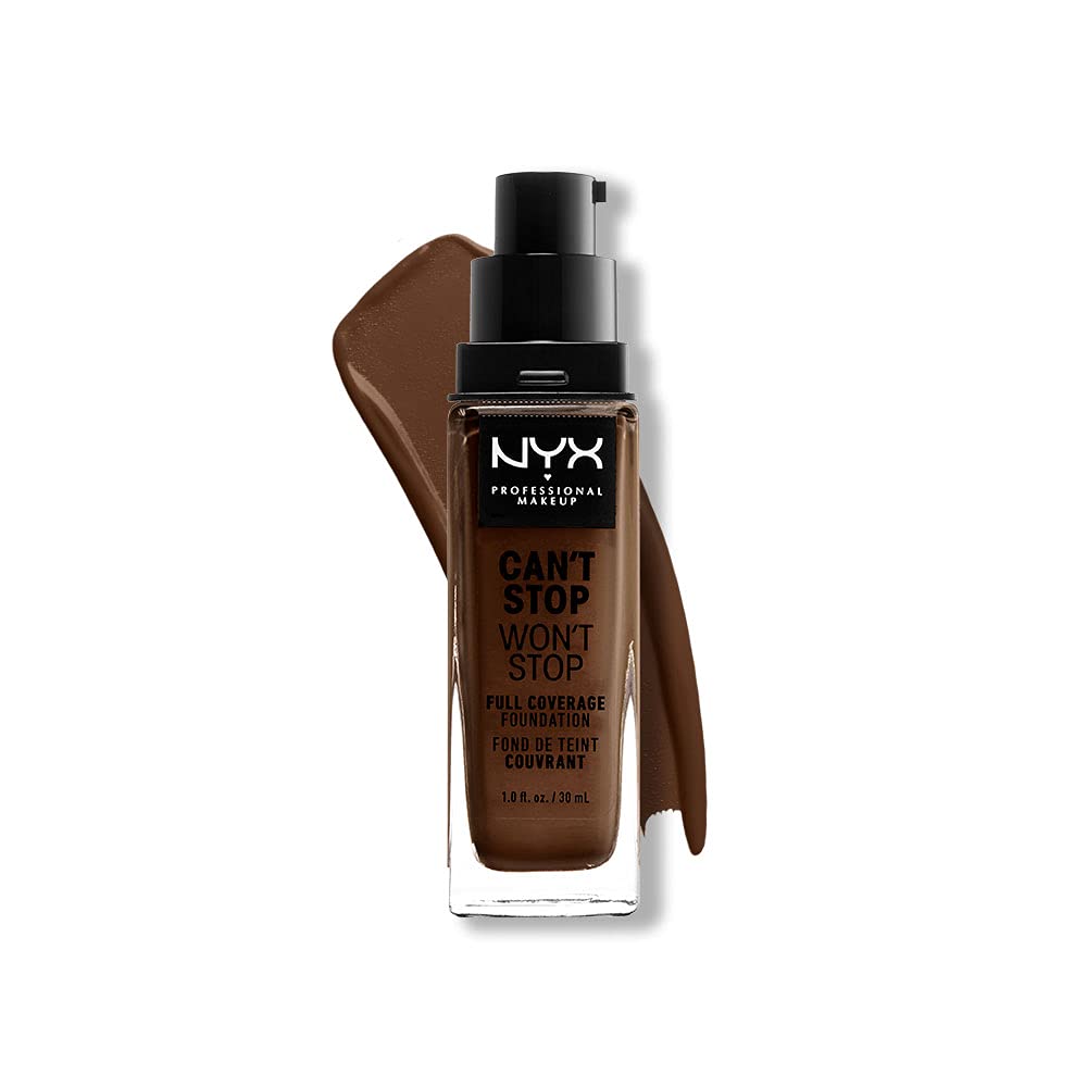 NYX PROFESSIONAL MAKEUP Can't Stop Won't Stop Foundation, 24h Full Coverage Matte Finish - Nude