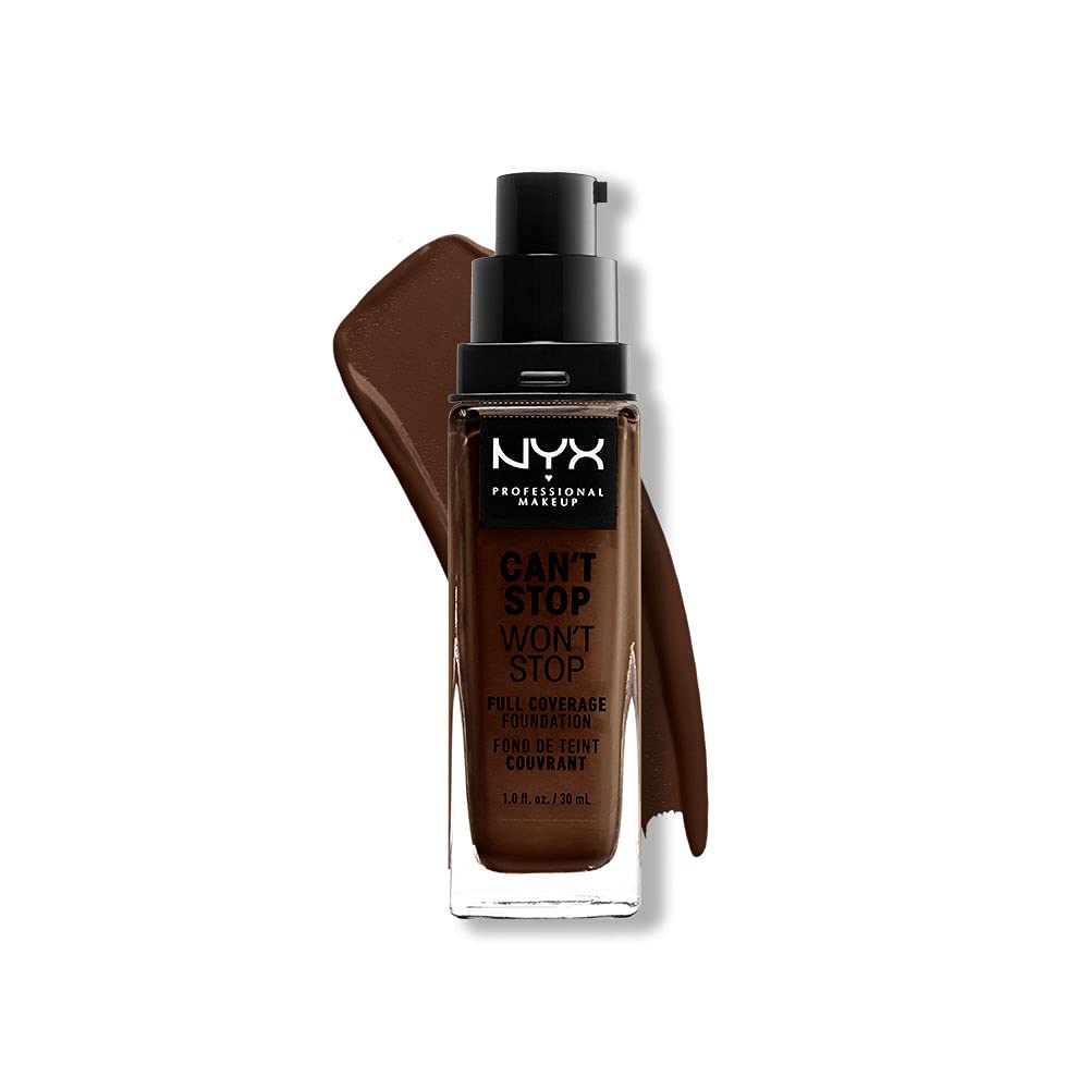 NYX PROFESSIONAL MAKEUP Can't Stop Won't Stop Foundation, 24h Full Coverage Matte Finish - Nude