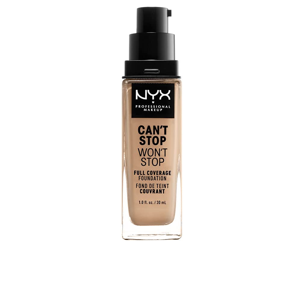 NYX PROFESSIONAL MAKEUP Can't Stop Won't Stop Foundation, 24h Full Coverage Matte Finish - Nude