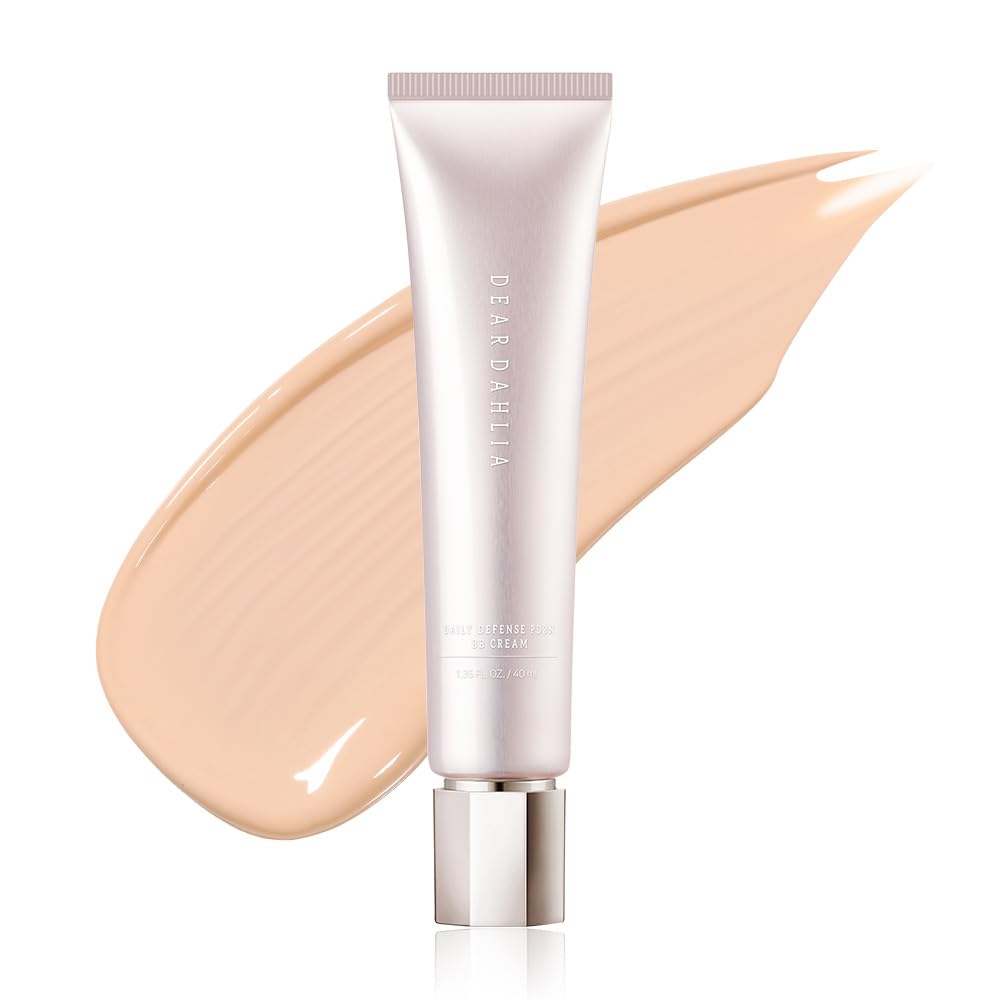 DEAR DAHLIA Daily PDRN BB Cream (Natural Beige) - Lightweight Skin Tint with Centella PDRN, Medium Coverage for Dewy Glass Skin Glow, Moisturizing Vegan Korean Makeup Base. 1.35 fl oz