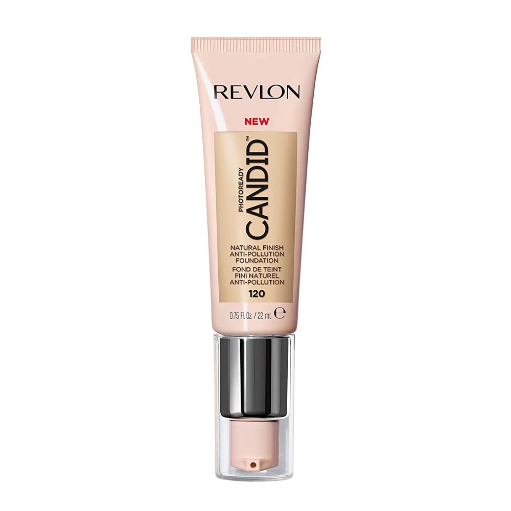 Revlon Liquid Foundation, Photo Ready Candid Face Makeup for Sensitive and Dry Skin, Longwear Sheer-Medium Coverage with Natural Glow Finish, 240 Natural Beige, 0.75 Oz