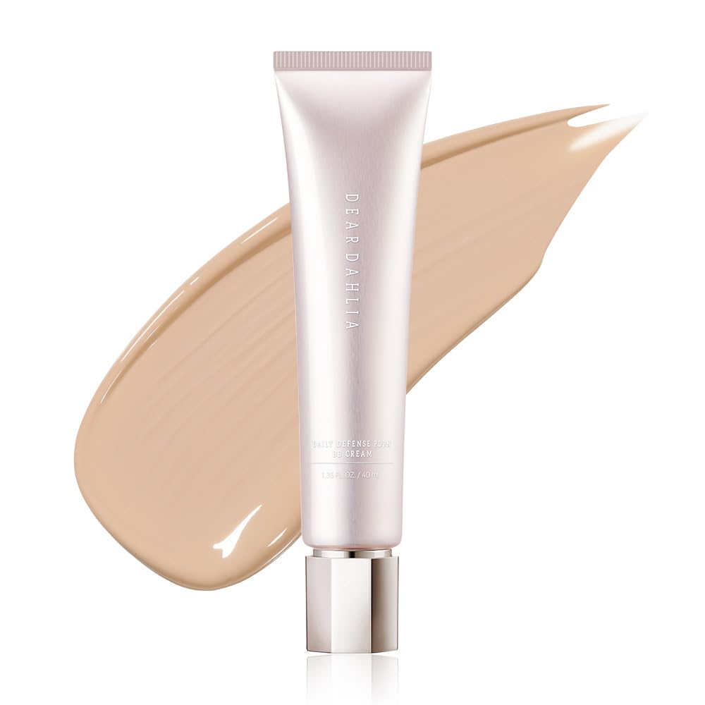 DEAR DAHLIA Daily PDRN BB Cream (Natural Beige) - Lightweight Skin Tint with Centella PDRN, Medium Coverage for Dewy Glass Skin Glow, Moisturizing Vegan Korean Makeup Base. 1.35 fl oz