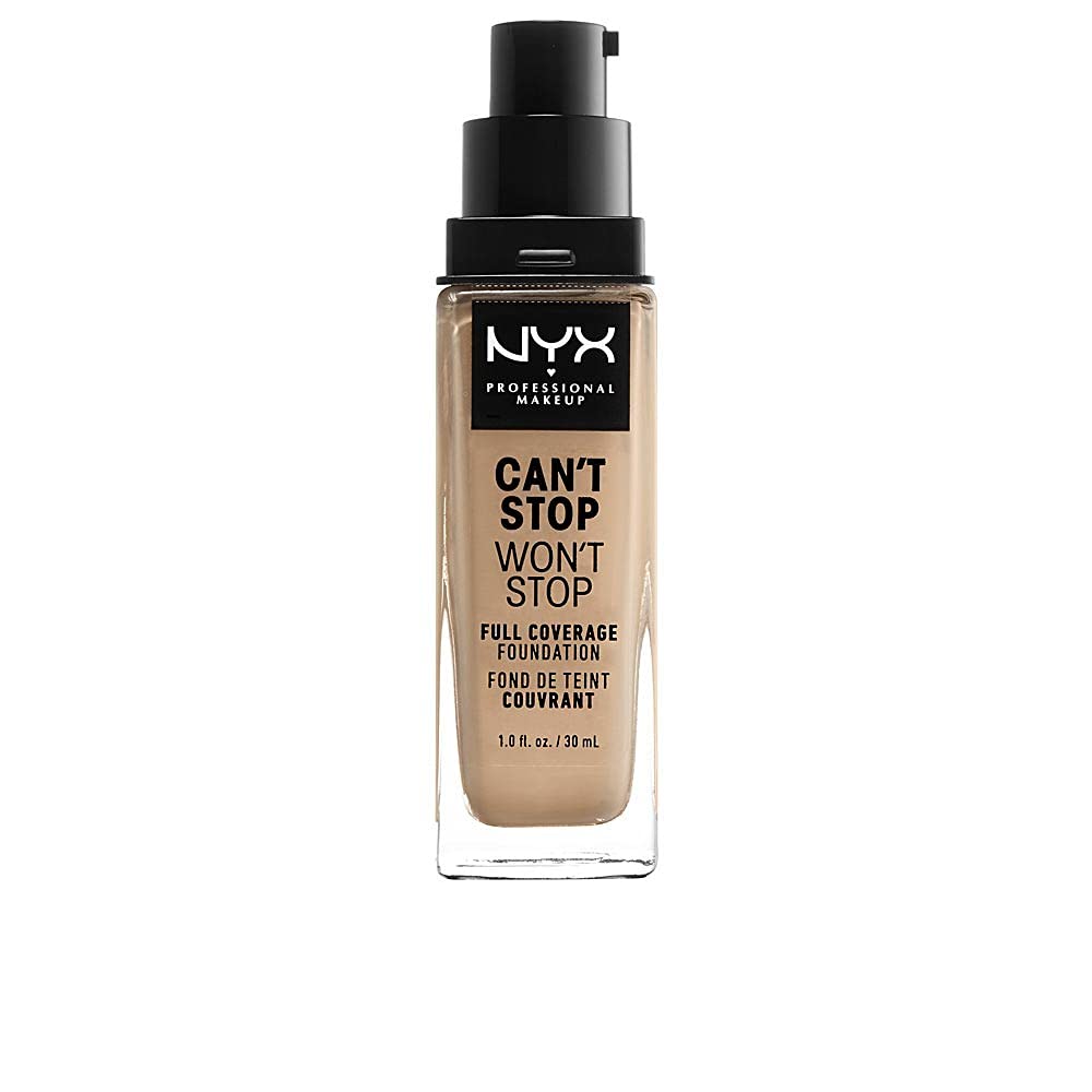 NYX PROFESSIONAL MAKEUP Can't Stop Won't Stop Foundation, 24h Full Coverage Matte Finish - Nude