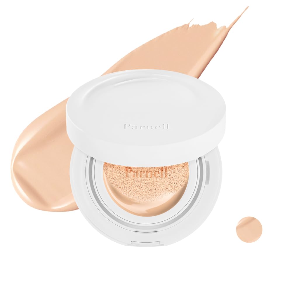 Parnell Cicamanu Serum Cushion - Moisturizing Foundation for Soothing, Coverage, Glass Skin and Lightweight for Sensitive and Dry Skin Pearl Skin (0.52 Fl Oz)(24N)