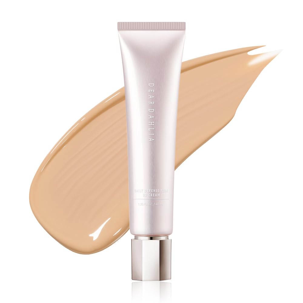 DEAR DAHLIA Daily PDRN BB Cream (Natural Beige) - Lightweight Skin Tint with Centella PDRN, Medium Coverage for Dewy Glass Skin Glow, Moisturizing Vegan Korean Makeup Base. 1.35 fl oz