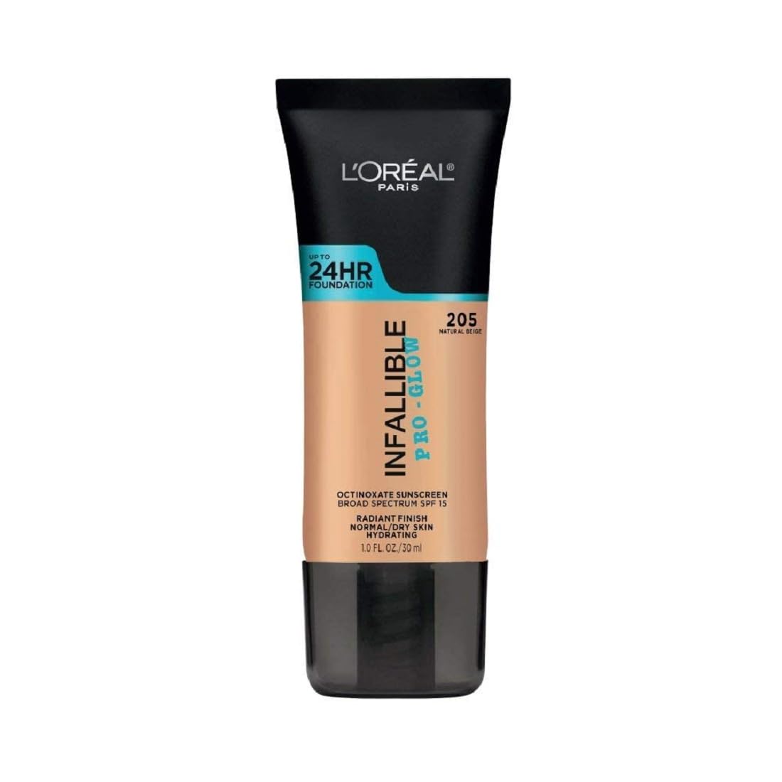 L'Oreal Paris Makeup Infallible Up to 24HR Pro-Glow Foundation, Creamy Natural, 1 fl oz.