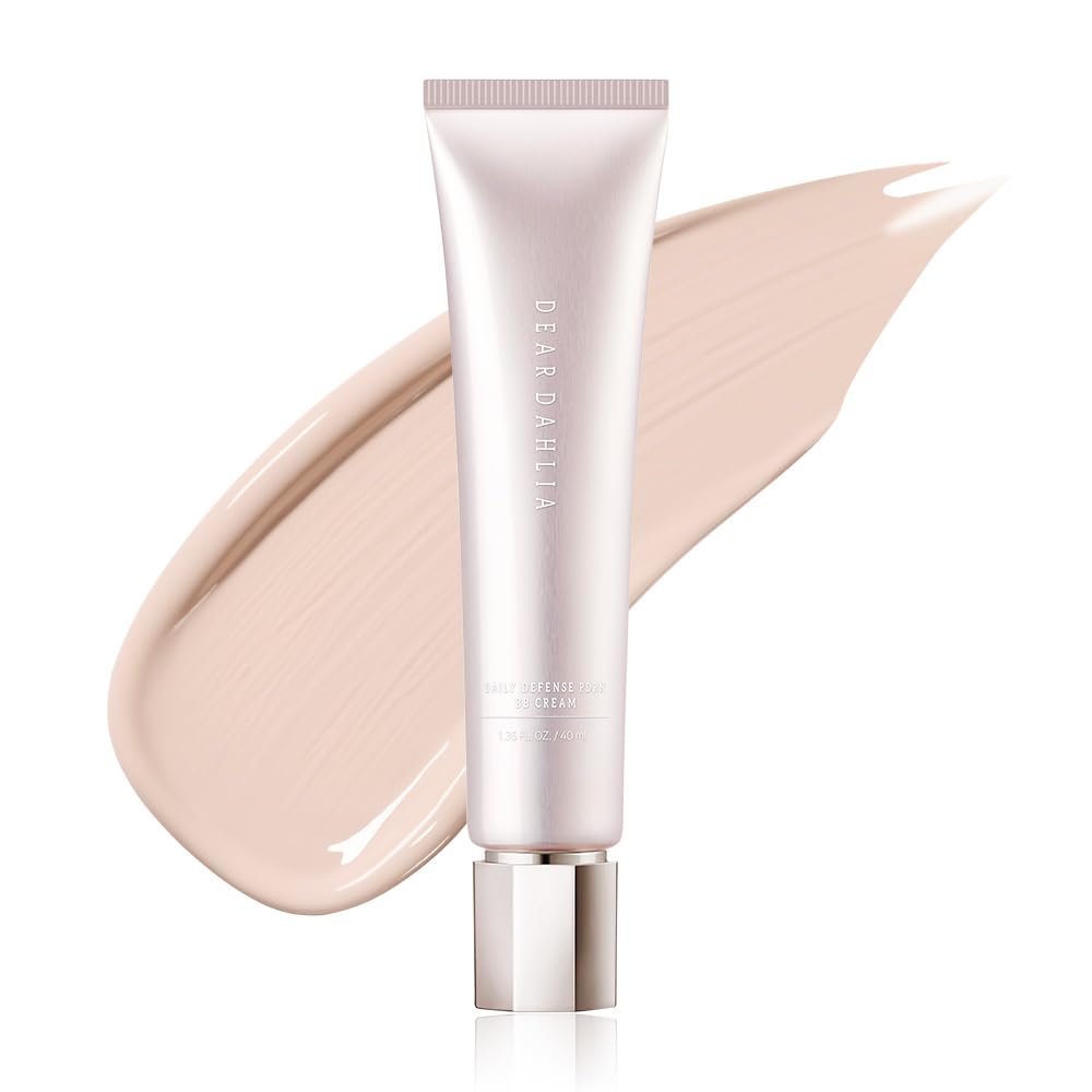 DEAR DAHLIA Daily PDRN BB Cream (Natural Beige) - Lightweight Skin Tint with Centella PDRN, Medium Coverage for Dewy Glass Skin Glow, Moisturizing Vegan Korean Makeup Base. 1.35 fl oz