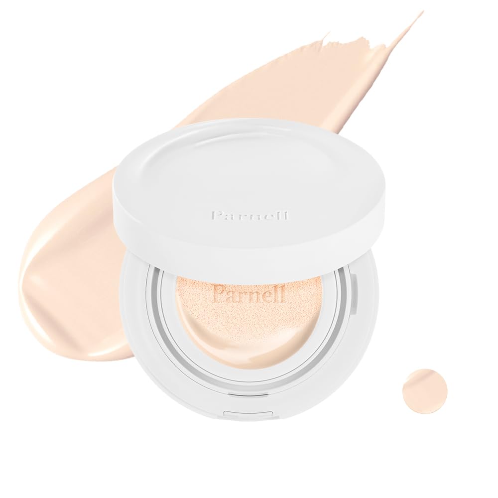 Parnell Cicamanu Serum Cushion - Moisturizing Foundation for Soothing, Coverage, Glass Skin and Lightweight for Sensitive and Dry Skin Pearl Skin (0.52 Fl Oz)(24N)