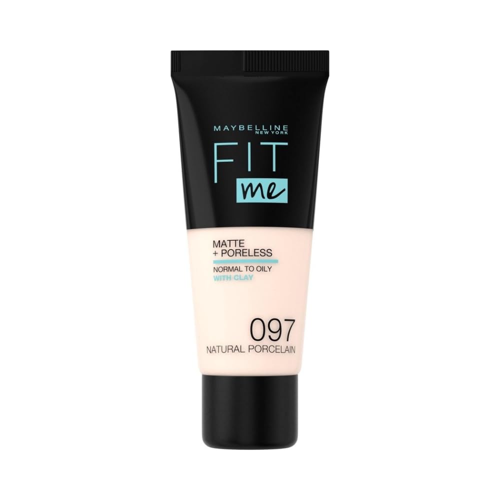 Maybelline Fit Me Matte + Poreless Liquid Oil-Free Foundation Makeup, Natural Ivory, 1 Count (Packaging May Vary)