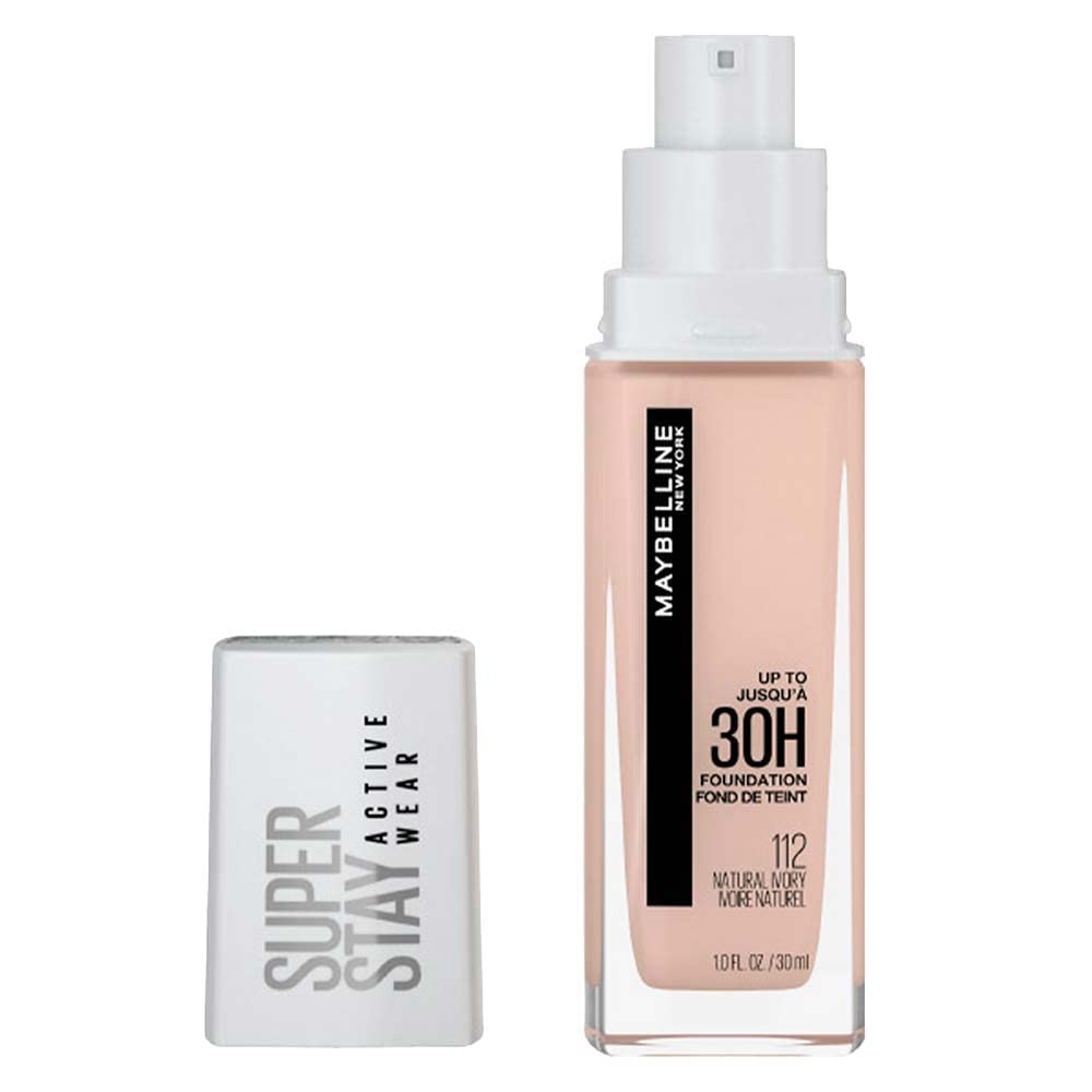 Maybelline Super Stay Full Coverage Liquid Foundation Active Wear Makeup, Up to 30Hr Wear, Transfer, Sweat & Water Resistant, Matte Finish, Buff Beige, 1 Count