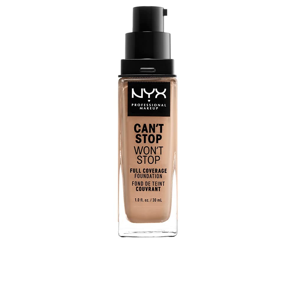NYX PROFESSIONAL MAKEUP Can't Stop Won't Stop Foundation, 24h Full Coverage Matte Finish - Nude
