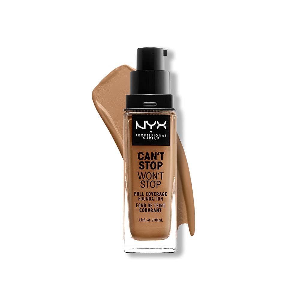 NYX PROFESSIONAL MAKEUP Can't Stop Won't Stop Foundation, 24h Full Coverage Matte Finish - Nude
