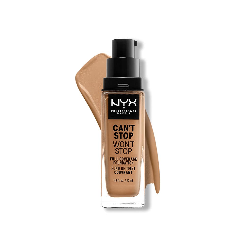 NYX PROFESSIONAL MAKEUP Can't Stop Won't Stop Foundation, 24h Full Coverage Matte Finish - Nude