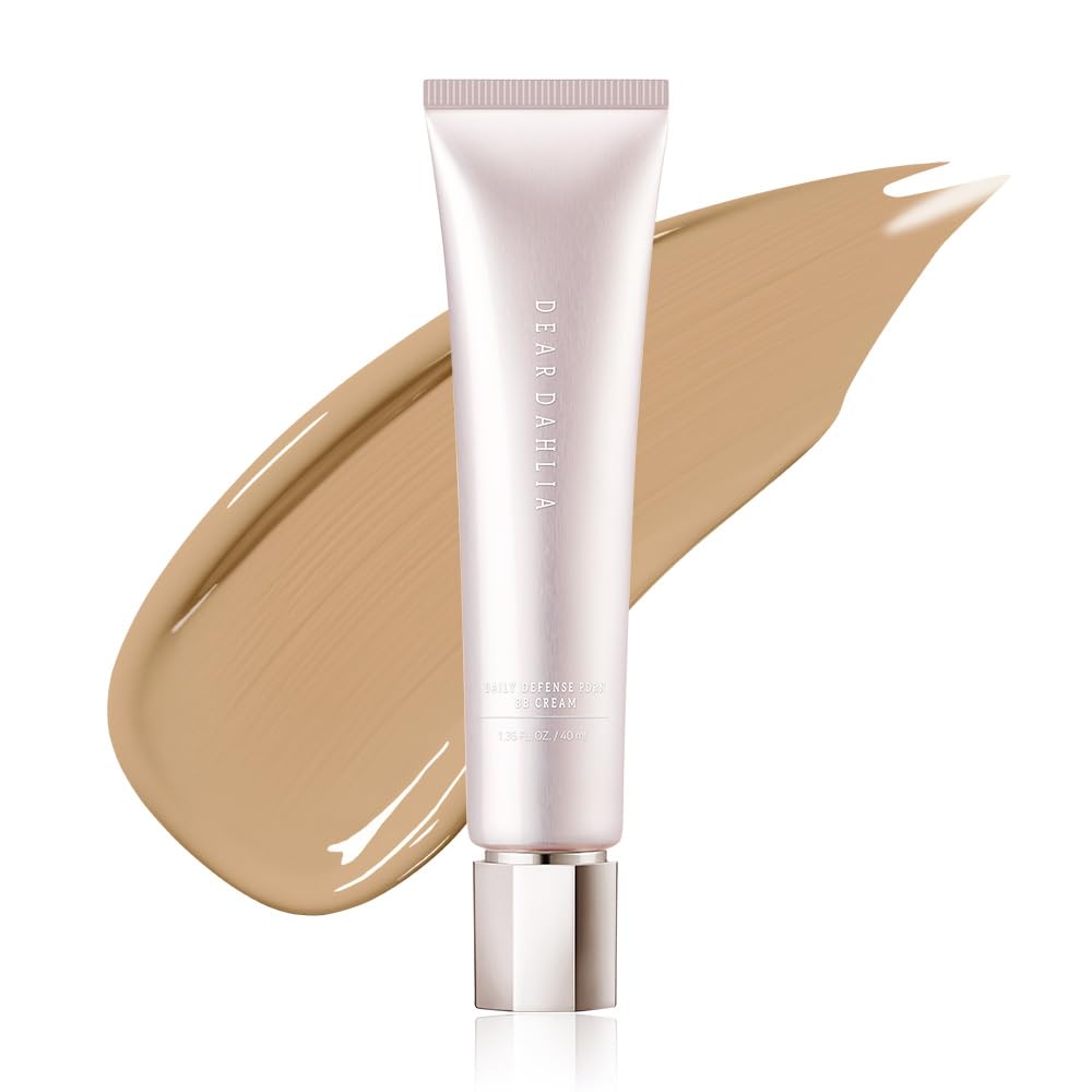 DEAR DAHLIA Daily PDRN BB Cream (Natural Beige) - Lightweight Skin Tint with Centella PDRN, Medium Coverage for Dewy Glass Skin Glow, Moisturizing Vegan Korean Makeup Base. 1.35 fl oz