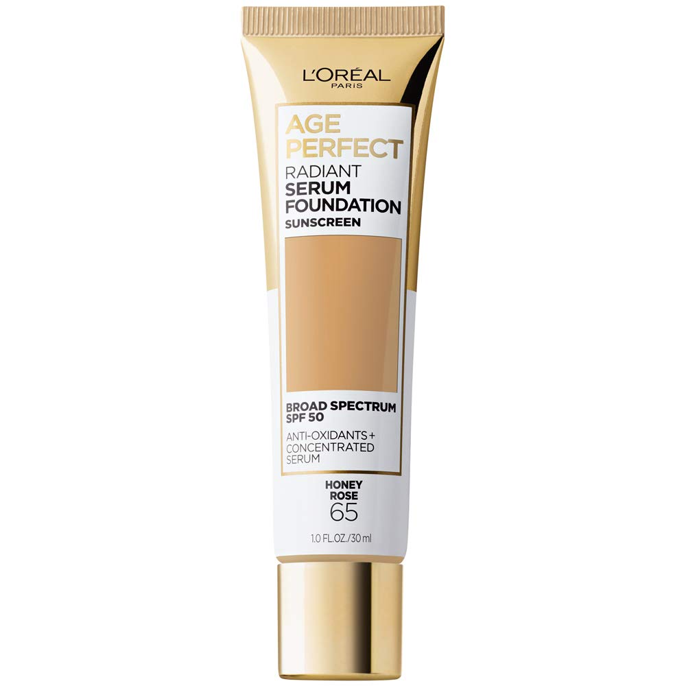 L'Oreal Paris Age Perfect Radiant Serum Foundation with SPF 50, Rose Ivory, 1 Ounce