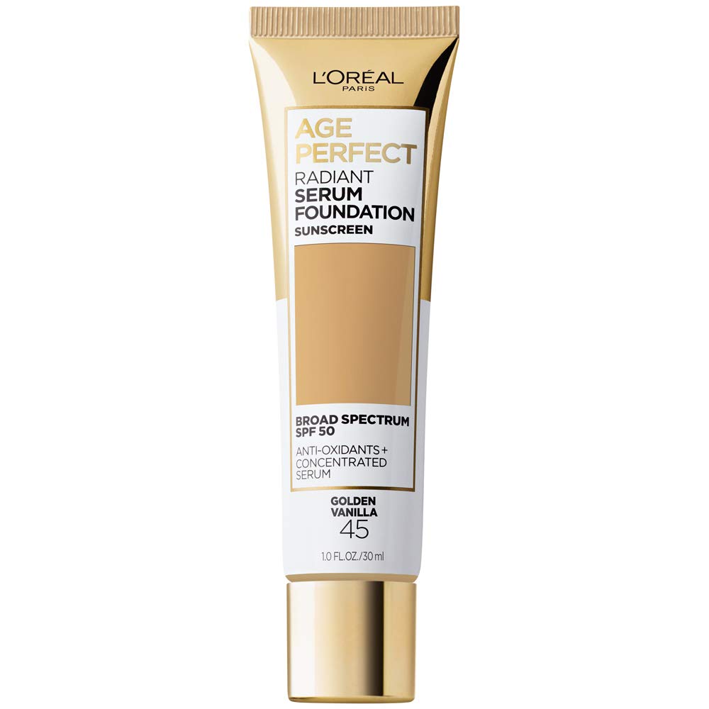 L'Oreal Paris Age Perfect Radiant Serum Foundation with SPF 50, Rose Ivory, 1 Ounce