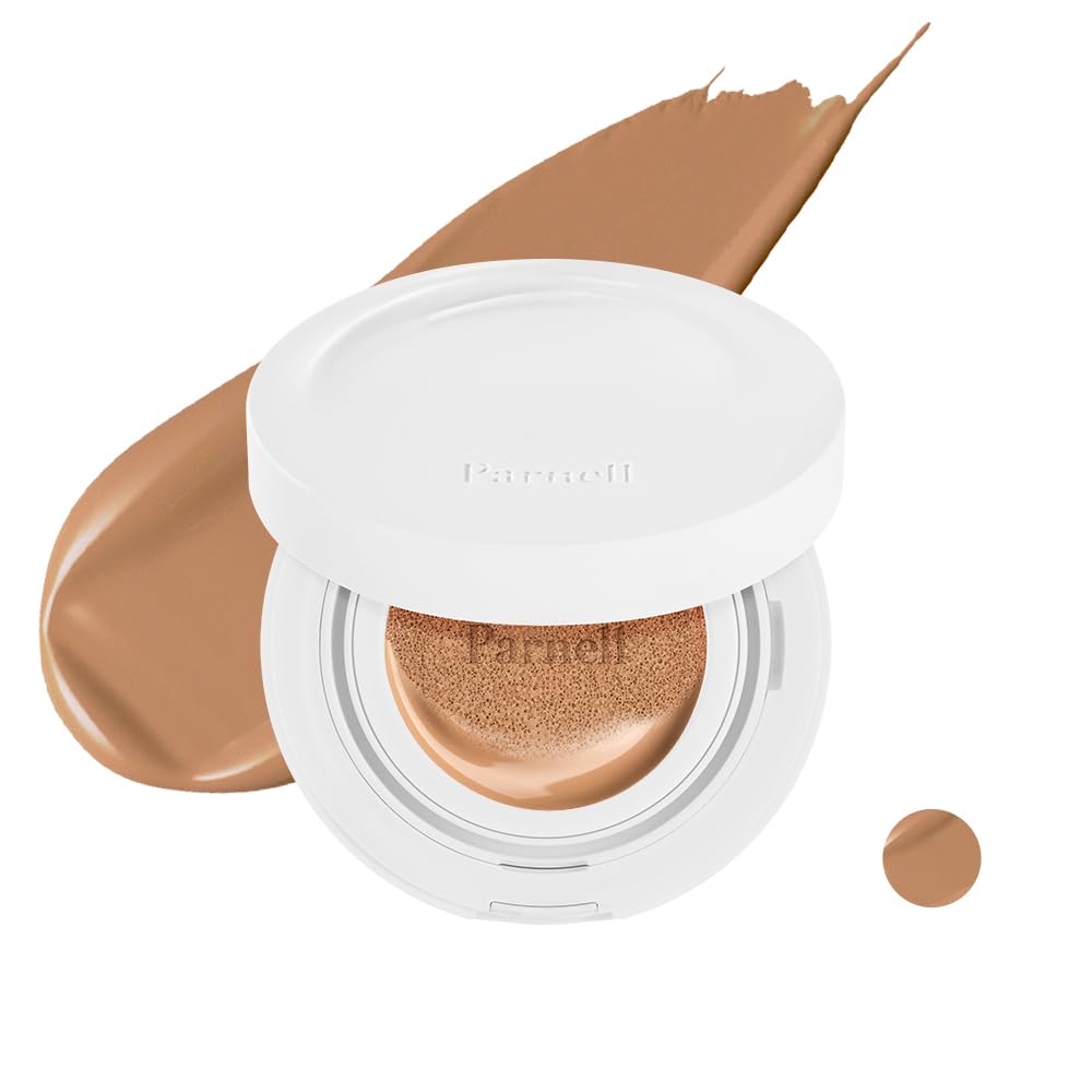 Parnell Cicamanu Serum Cushion - Moisturizing Foundation for Soothing, Coverage, Glass Skin and Lightweight for Sensitive and Dry Skin Pearl Skin (0.52 Fl Oz)(24N)
