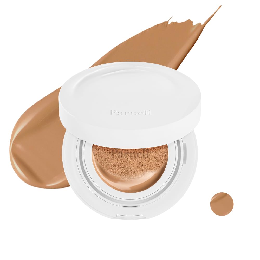 Parnell Cicamanu Serum Cushion - Moisturizing Foundation for Soothing, Coverage, Glass Skin and Lightweight for Sensitive and Dry Skin Pearl Skin (0.52 Fl Oz)(24N)