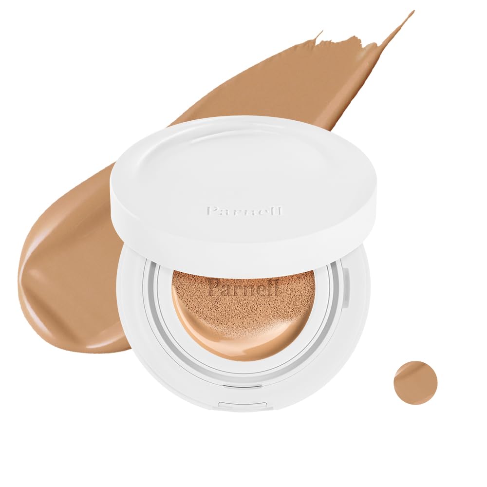 Parnell Cicamanu Serum Cushion - Moisturizing Foundation for Soothing, Coverage, Glass Skin and Lightweight for Sensitive and Dry Skin Pearl Skin (0.52 Fl Oz)(24N)
