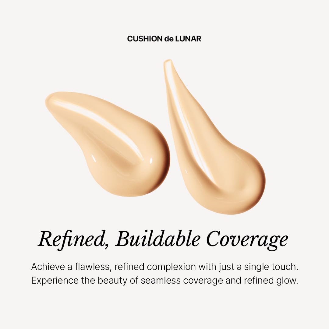 [CHALLANS de PARIS] Cushion de Lunar Excellence Cushion Foundation – 23 Medium Beige | Long-Wear, Buildable Coverage, Lightweight Airy Fit, Hydrating Glow