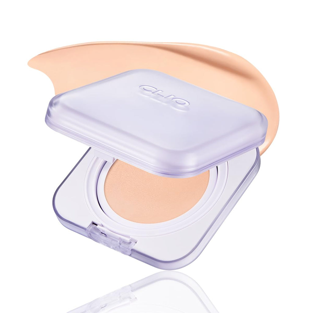 CLIO Kill Cover Mesh Blur Cushion Foundation, Flawless Full Coverage, Pore Blurring Semi-Matte Finish, Lightweight, Oil-Control for Oily & Sensitive Skin, Korean Foundation (21N LINEN)