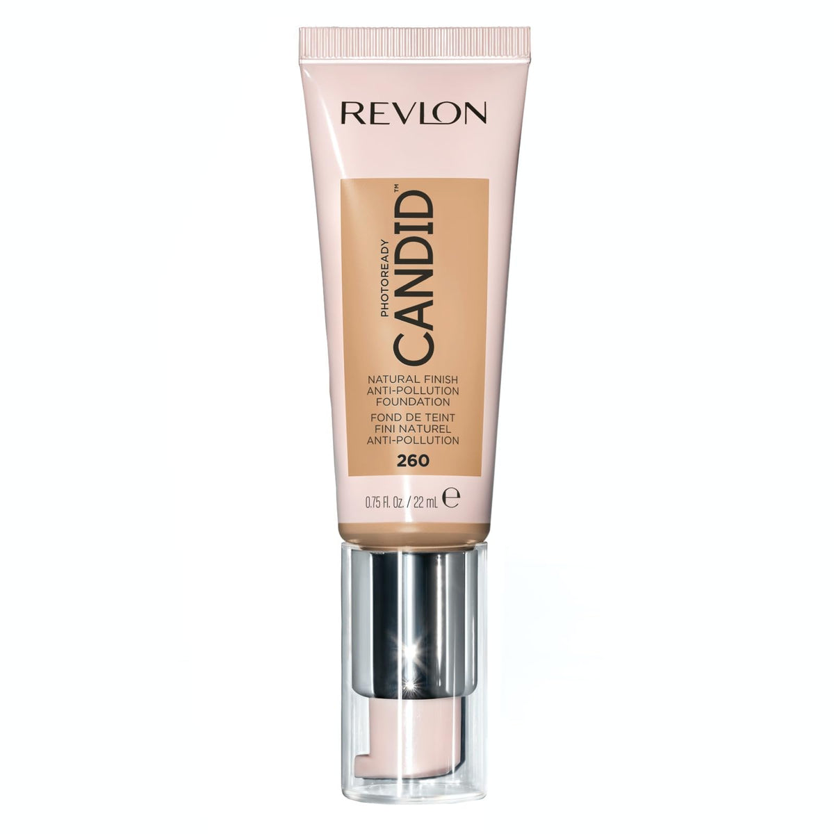 Revlon Liquid Foundation, Photo Ready Candid Face Makeup for Sensitive and Dry Skin, Longwear Sheer-Medium Coverage with Natural Glow Finish, 240 Natural Beige, 0.75 Oz