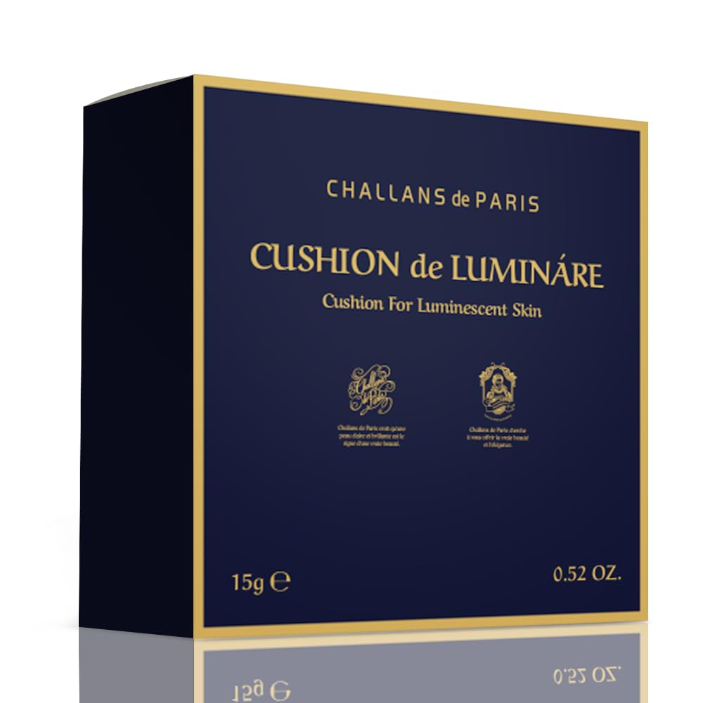 [CHALLANS de PARIS] Cushion de LUMINÁRE Cushion Foundation – 21 Bright Ivory | Radiant Glow, Full-Coverage, Lightweight Adhesion, Luminous Finish, Korean Makeup, 0.53 oz (21 Bright Ivory, 0.53 oz)