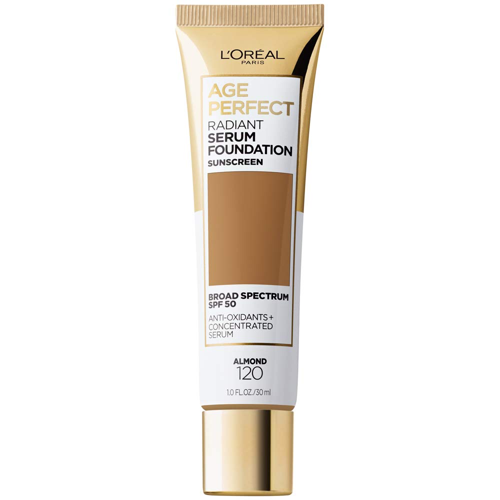 L'Oreal Paris Age Perfect Radiant Serum Foundation with SPF 50, Rose Ivory, 1 Ounce
