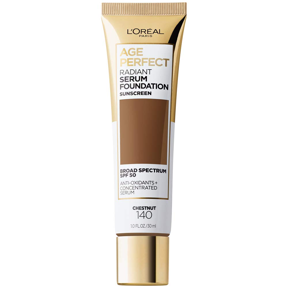 L'Oreal Paris Age Perfect Radiant Serum Foundation with SPF 50, Rose Ivory, 1 Ounce