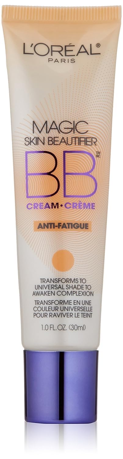 L'Oreal Paris Magic BB Cream, Hydrating Skin Beautifier & Color Changing Foundation, Light Coverage, Anti-Redness, 1 fl oz.