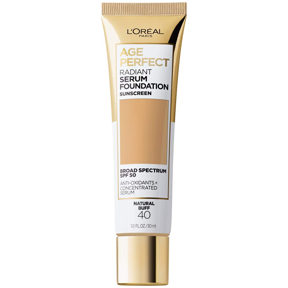 L'Oreal Paris Age Perfect Radiant Serum Foundation with SPF 50, Rose Ivory, 1 Ounce