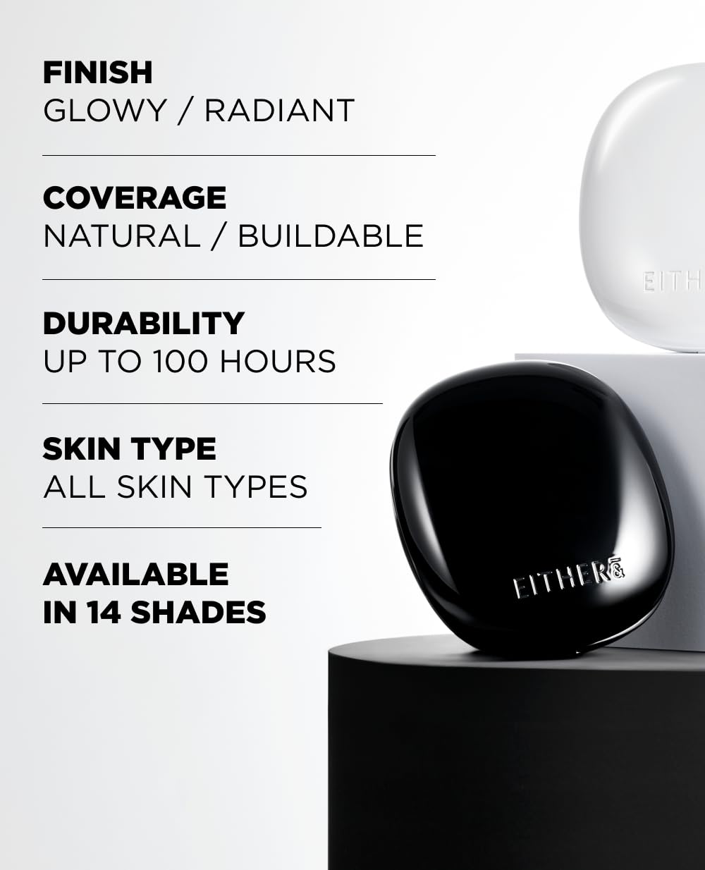 EITHER& Glow Pixel Cushion Foundation, Korean Skin Care, Make Up, 34N