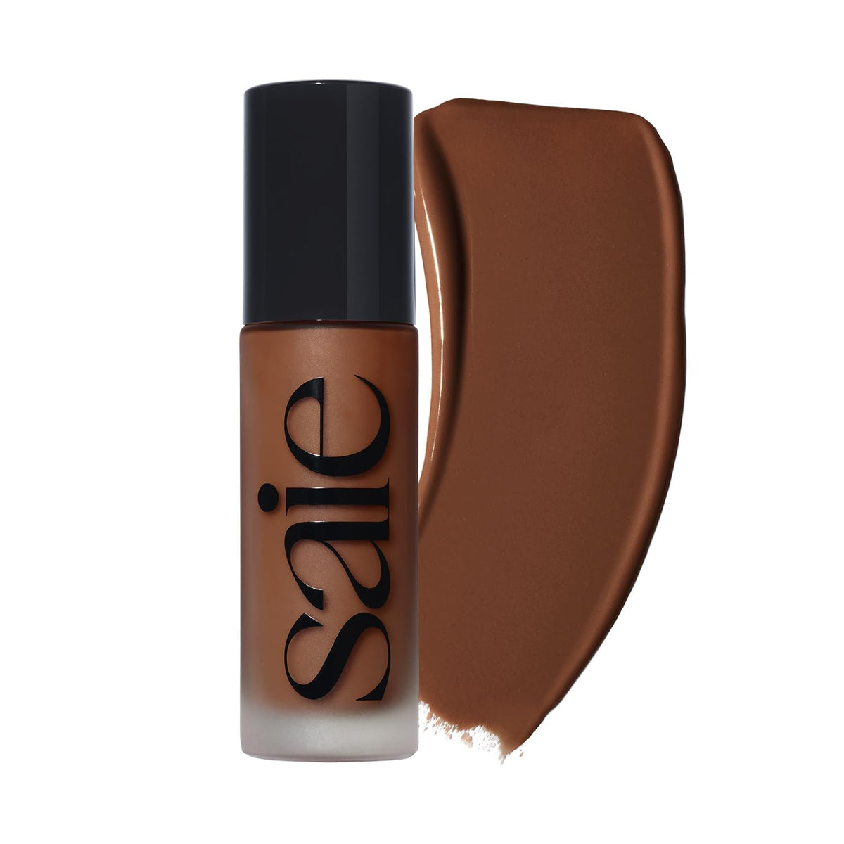 Saie Glowy Super Skin Tint Liquid Foundation - Weightless + Dewy Foundation with Lightweight Medium Coverage - Hydrating Face Makeup + Skin Care Serum Hybrid with Hyaluronic Acid - Shade 7 (1.01 oz)