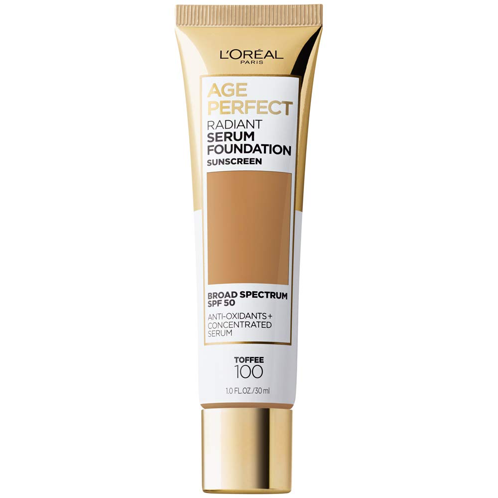 L'Oreal Paris Age Perfect Radiant Serum Foundation with SPF 50, Rose Ivory, 1 Ounce