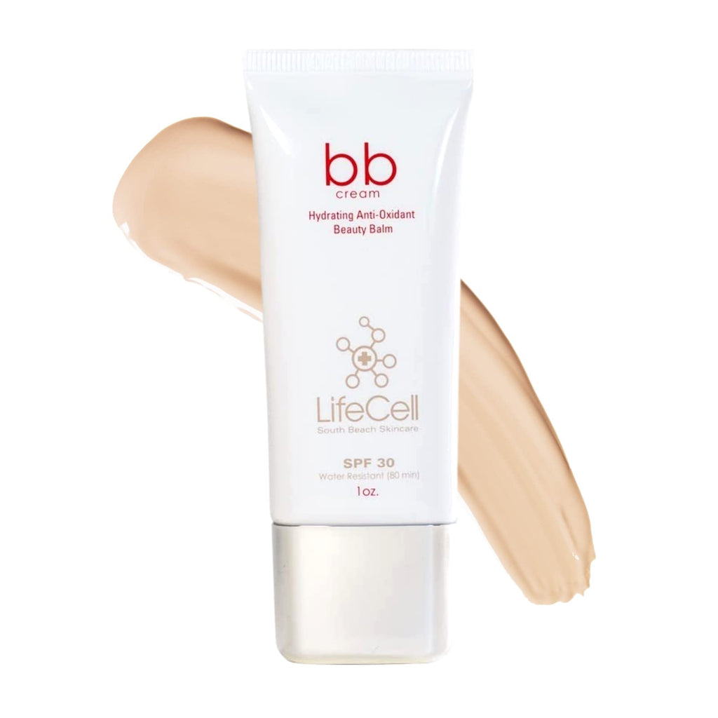 LifeCell SPF 30 Tinted Anti-Aging BB Cream – Medium Shade, 1oz, Hydrating