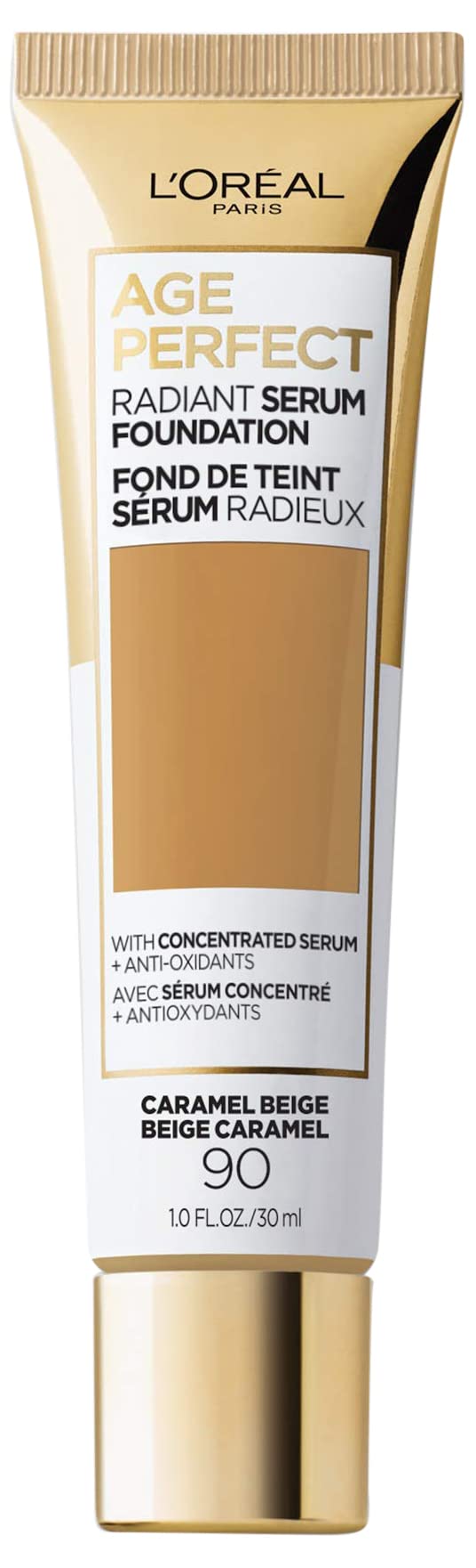 L'Oreal Paris Age Perfect Radiant Serum Foundation with SPF 50, Rose Ivory, 1 Ounce