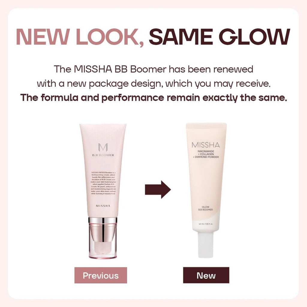 MISSHA M BB Boomer Face Primer, Korean Dewy Glow Makeup Base 1.35 oz