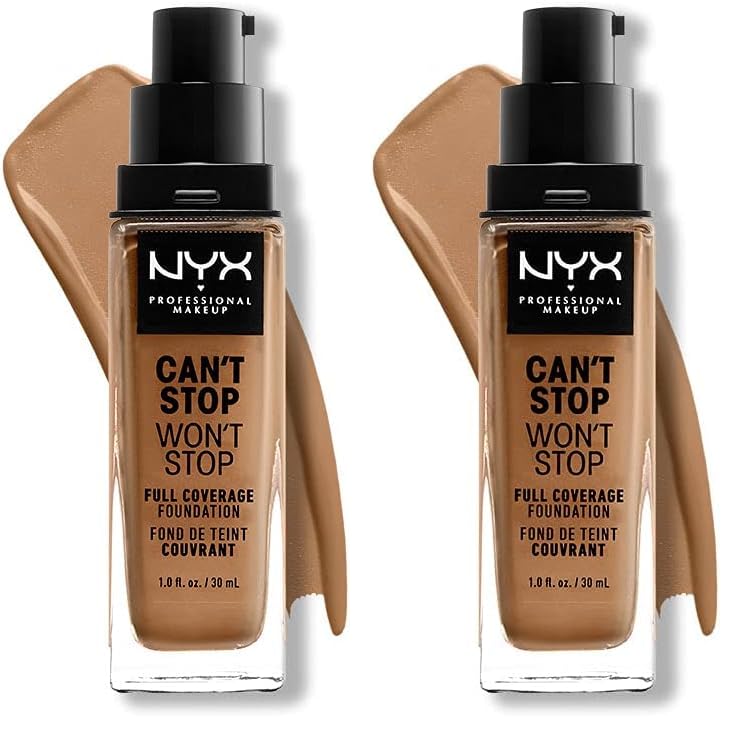 NYX PROFESSIONAL MAKEUP Can't Stop Won't Stop Foundation, 24h Full Coverage Matte Finish - Nude