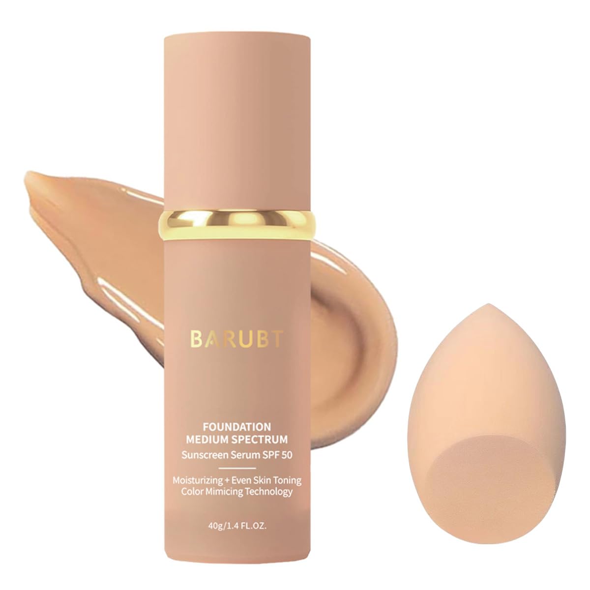 Color Changing Foundation SPF 50, Moisturizing Liquid Makeup 2PCS