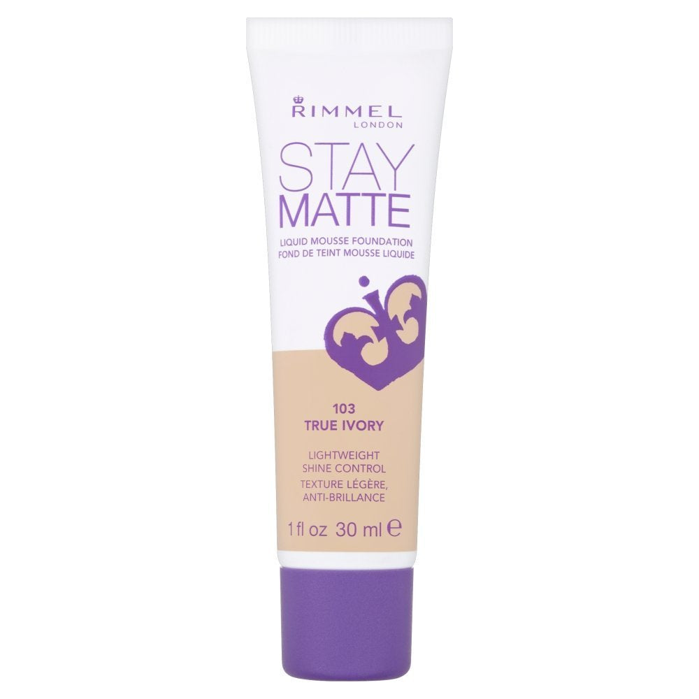 Rimmel London Stay Matte Liquid Mousse - 200 Soft Beige - Foundation, Lightweight, Shine Control, Oil-Free, 1oz