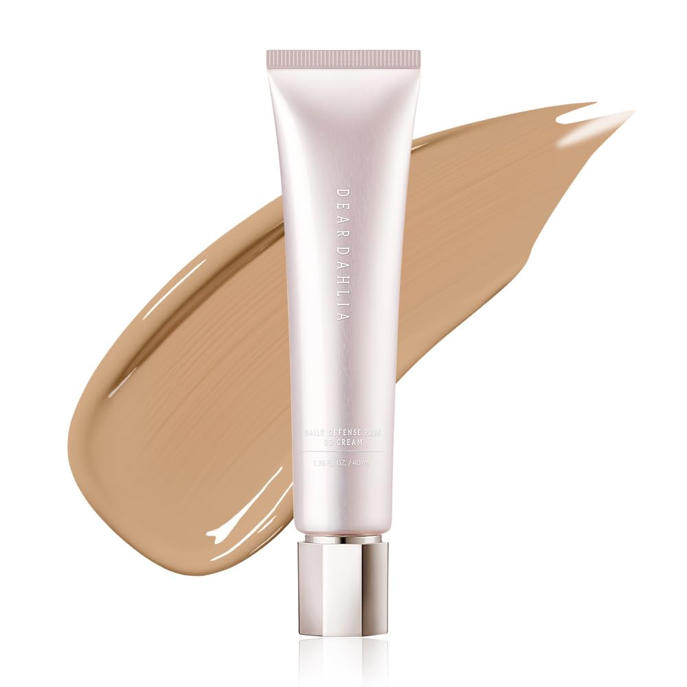DEAR DAHLIA Daily PDRN BB Cream (Natural Beige) - Lightweight Skin Tint with Centella PDRN, Medium Coverage for Dewy Glass Skin Glow, Moisturizing Vegan Korean Makeup Base. 1.35 fl oz