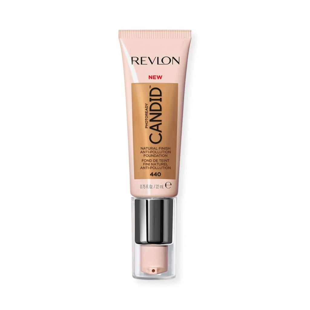 Revlon Liquid Foundation, Photo Ready Candid Face Makeup for Sensitive and Dry Skin, Longwear Sheer-Medium Coverage with Natural Glow Finish, 240 Natural Beige, 0.75 Oz