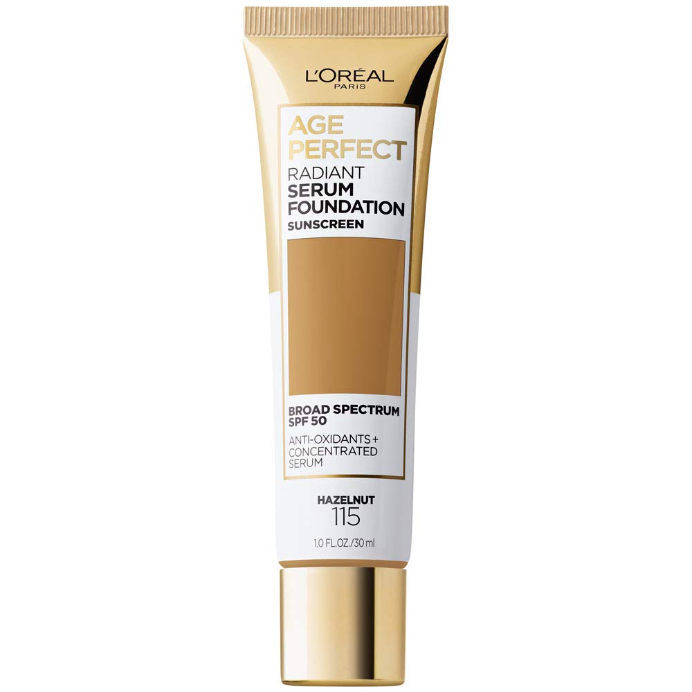 L'Oreal Paris Age Perfect Radiant Serum Foundation with SPF 50, Rose Ivory, 1 Ounce